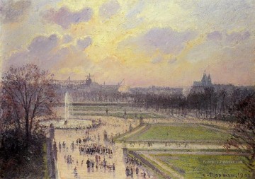  camille - le bassin des tuileries après midi 1900 Camille Pissarro